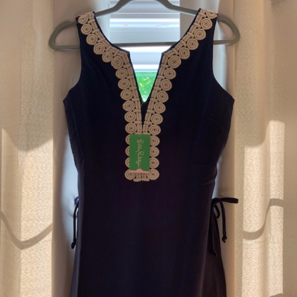 NWT Lilly Pulitzer Donna Romper in True Navy (0)